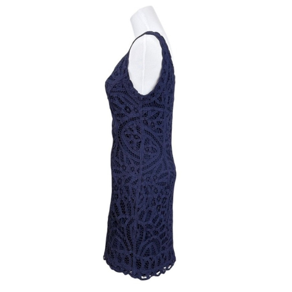 Lilly Pulitzer Reeve True Navy Sheath Dress SMALL Battenberg Lace Sleeveless - Picture 5 of 10
